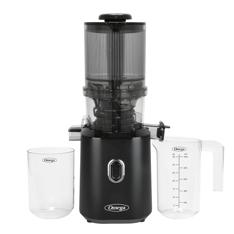 Omega Time Saving Cold Press Batch Juicer, Black